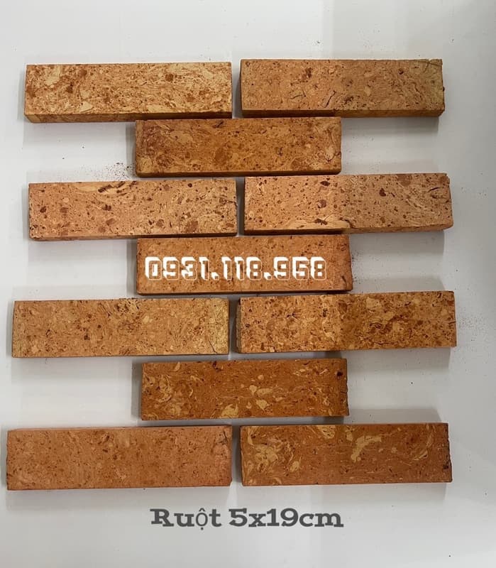 Gạch cổ ruột ốp tường 5x19-20 cm ốp trang trí