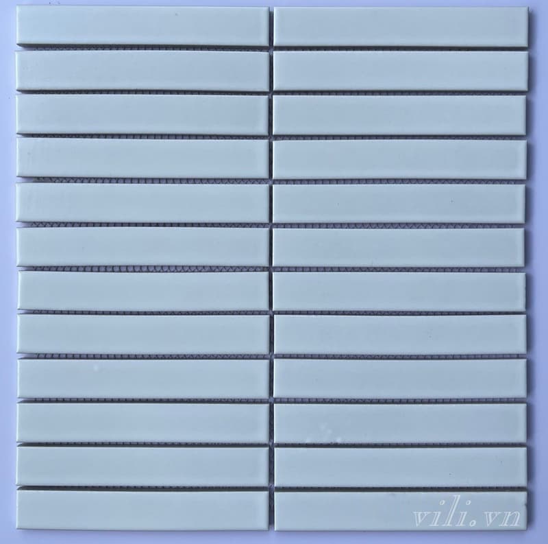 Gạch mosaic que đũa 2201M màu trắng