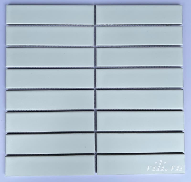Gạch mosaic que đũa 3201M màu trắng
