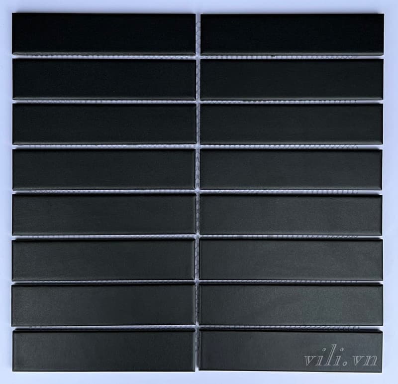 Gạch mosaic que đũa 3208M màu đen