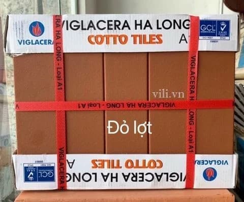 Gạch thẻ ốp trang trí 6X24 Cotto Viglacera Hạ Long đỏ nhạt