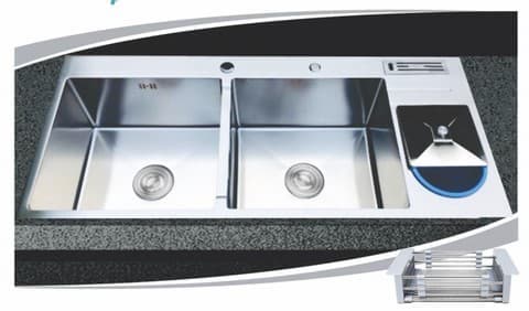 Chậu rửa chén 2 hộc A11048 inox 304 - 1100x480 mm