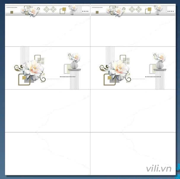 Gạch ốp tường 30X60 Viglacera 3681DSM - 3681ASM - 3681SM men bóng