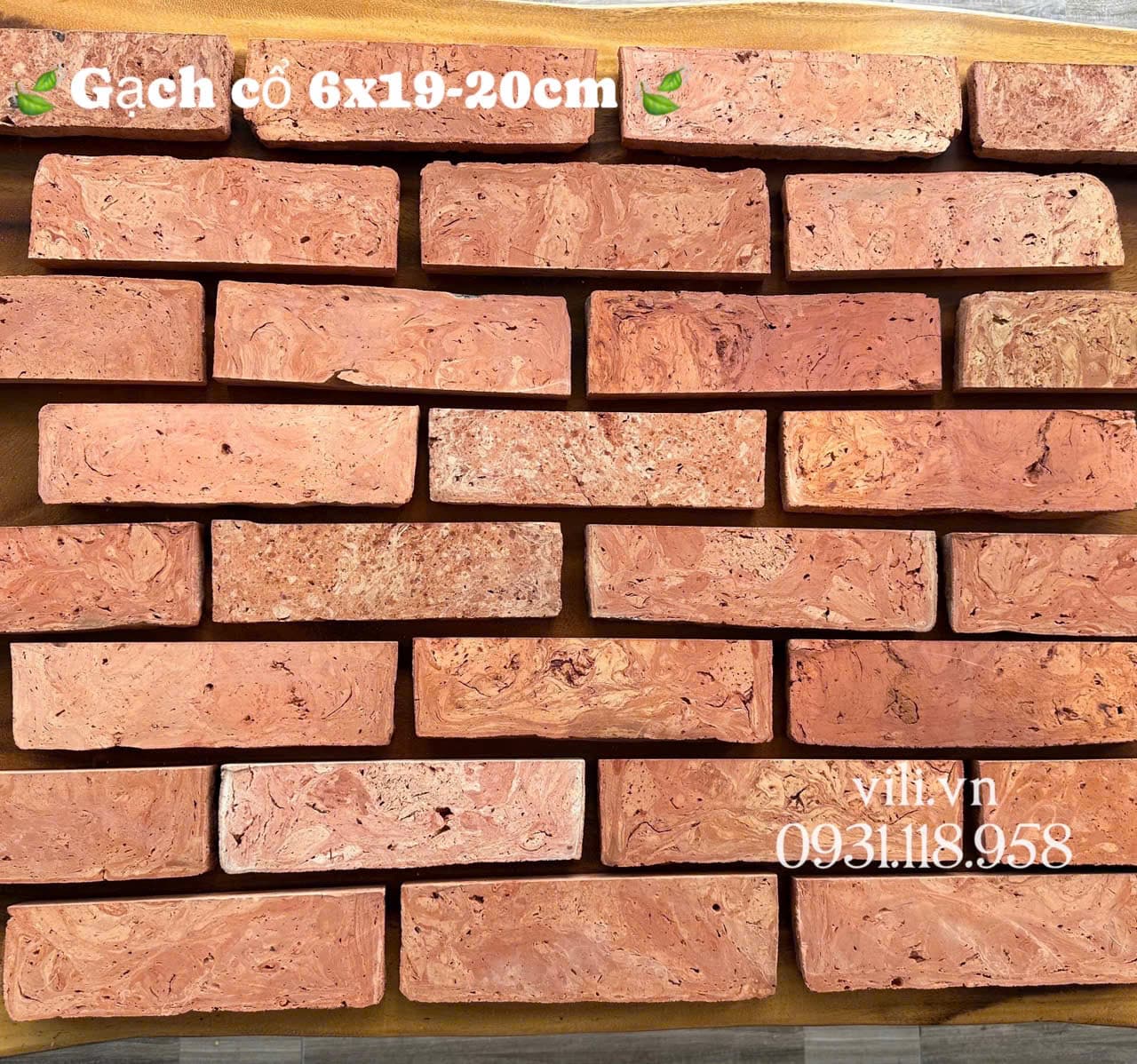 Gạch cổ bìa ốp tường 6x19-20 cm ốp trang trí